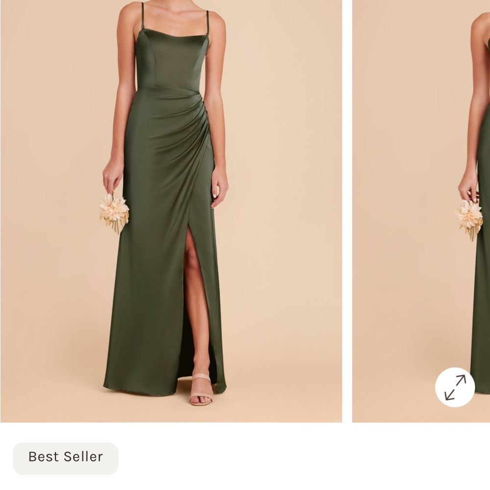 Birdy Grey matte satin olive Dress